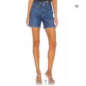 Levis 501 high rise Raw Hem Mom Denim jean shorts plus size 16W new!!!